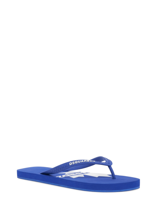 Dsquared2: Flip flops - Blue - men_1 | Luisa Via Roma