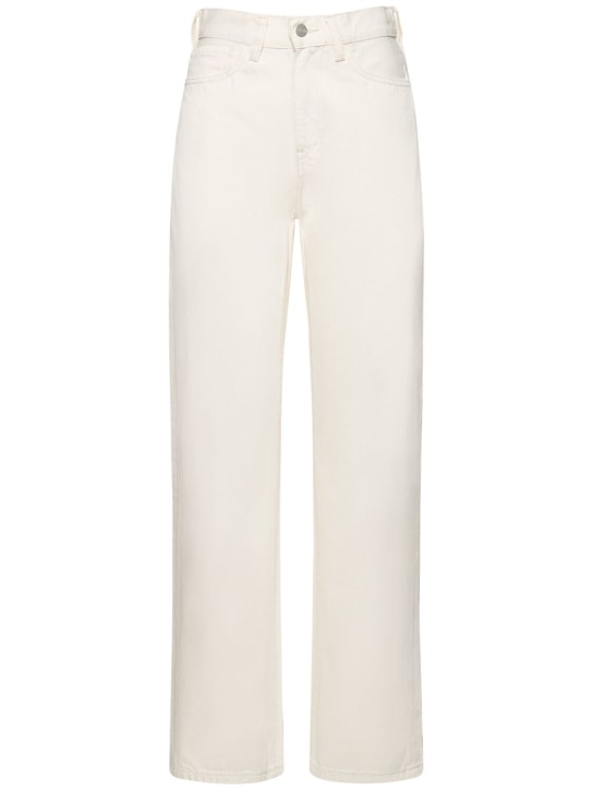 Carhartt WIP: Pantalon droit taille haute Noxon - Blanc - women_0 | Luisa Via Roma