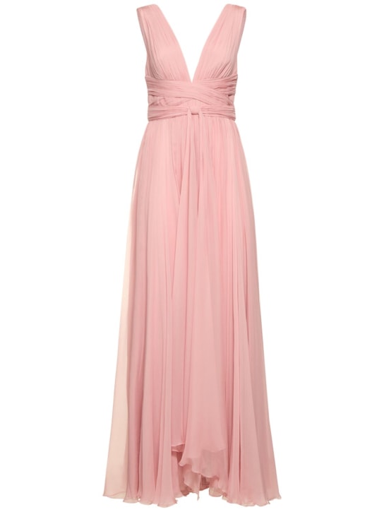 Chiffon blush hot sale maxi dress