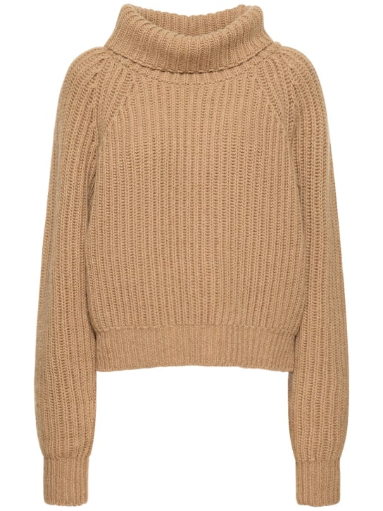 Khaite: Lanzino cashmere turtleneck sweater - Bej - women_0 | Luisa Via Roma