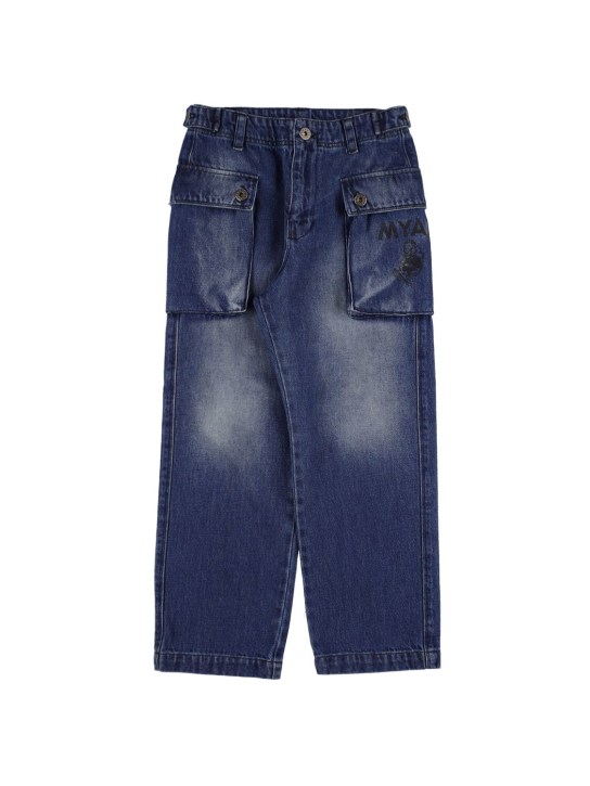 Myar: Jeans in denim di cotone riciclato - Denim - kids-girls_0 | Luisa Via Roma