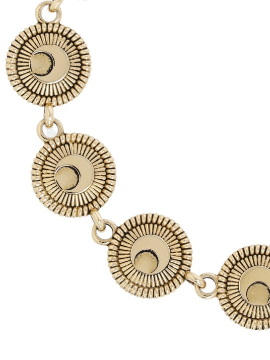 Marine Serre: Regenerated statement button necklace - Gold - women_1 | Luisa Via Roma