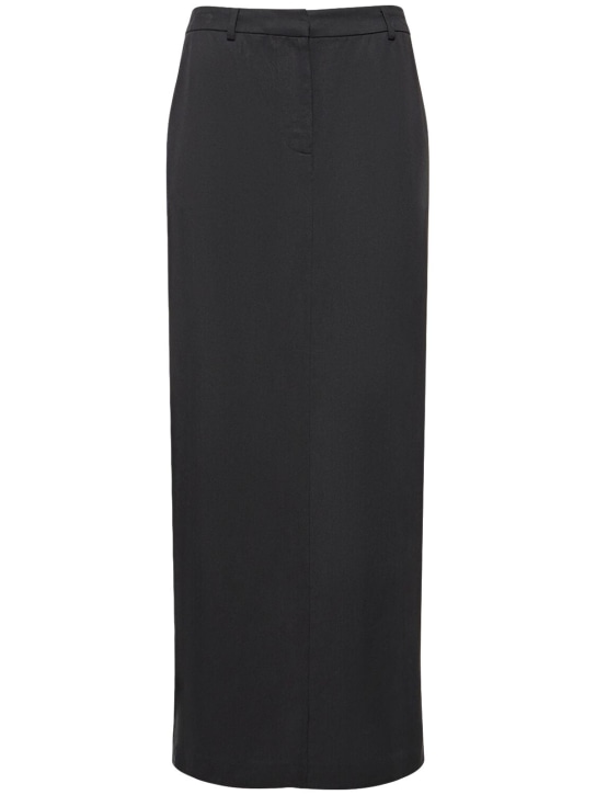 Reformation: Cairo tencel midi skirt - Schwarz - women_0 | Luisa Via Roma