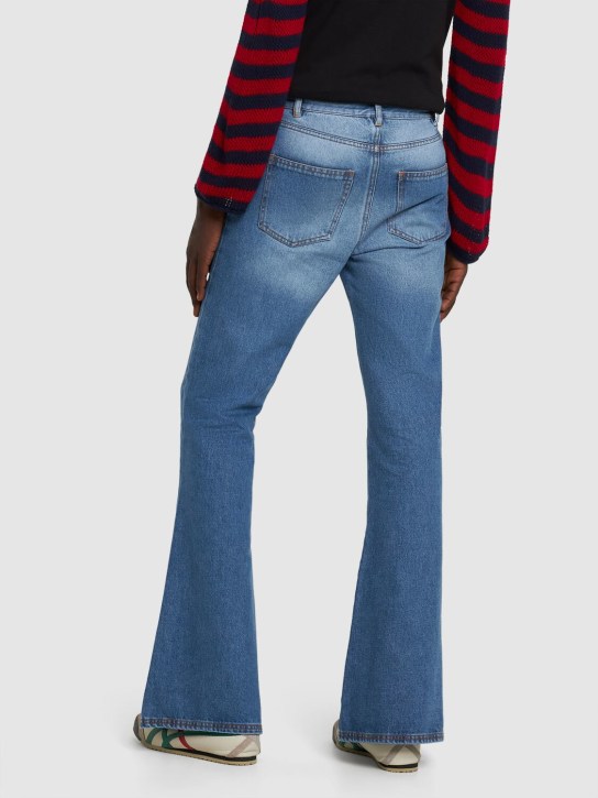 EGONlab: Wide leg cotton denim jeans - Blue - men_2 | Luisa Via Roma