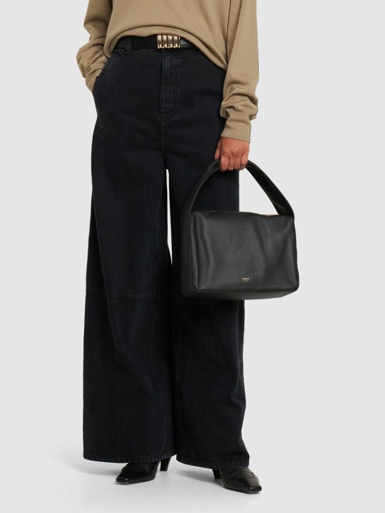 Khaite: Elena leather shoulder bag - Black - women_1 | Luisa Via Roma