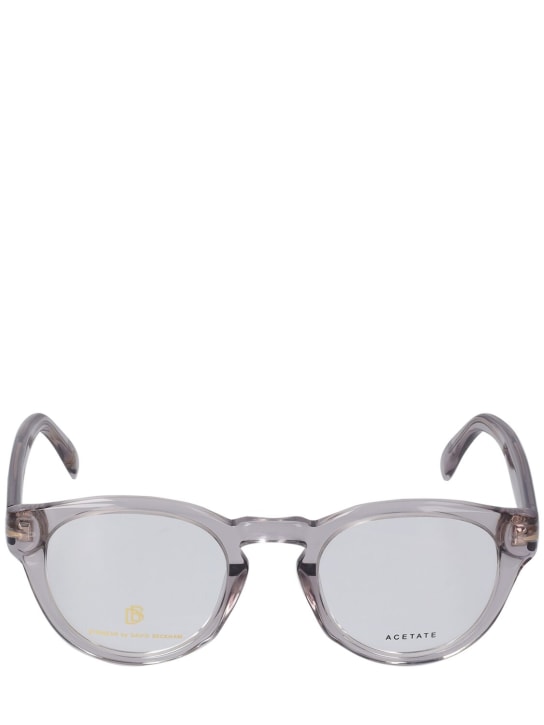 DB Eyewear by David Beckham: Runde Brille aus Acetat „DB“ - Grey/Clear - men_0 | Luisa Via Roma
