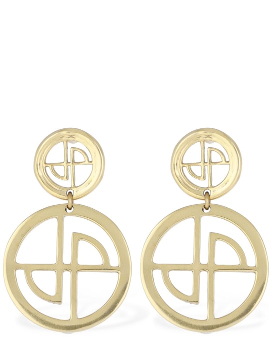 Patou: JP Coin drop earrings - Gold - women_0 | Luisa Via Roma