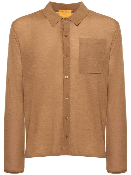Guest In Residence: Showtime cashmere shirt - Brown - men_0 | Luisa Via Roma