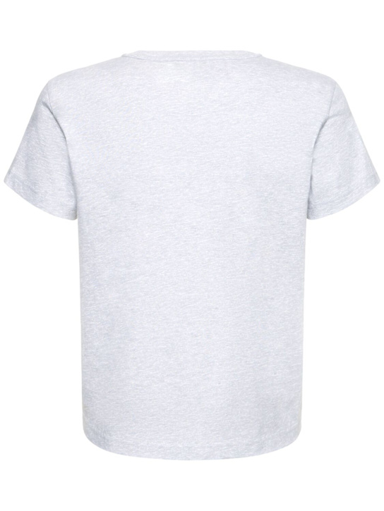 Alexander Wang: Essential shrunk cotton jersey t-shirt - Grey - women_4 | Luisa Via Roma