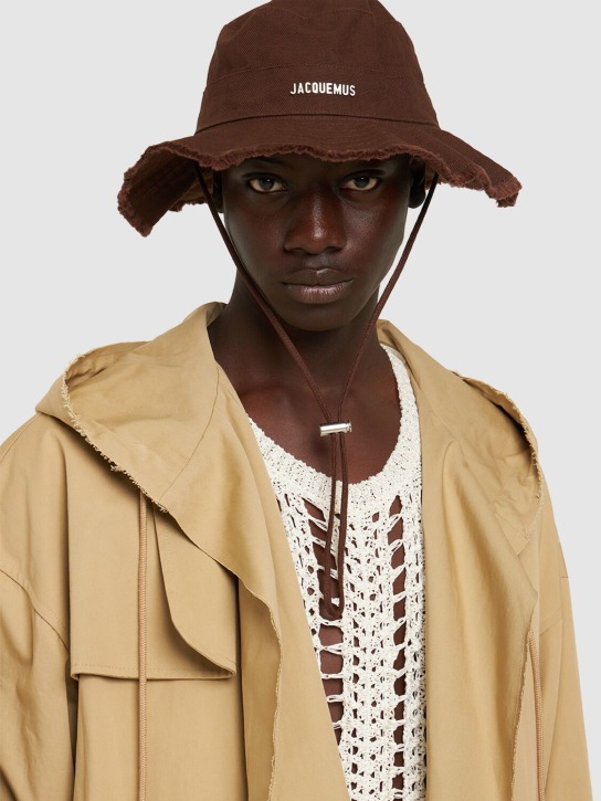 Jacquemus: Le Bob Artichaut hat - Brown - men_1 | Luisa Via Roma