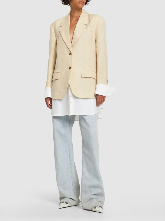 Interior: The Owens viscose blend suit jacket - White - women_1 | Luisa Via Roma