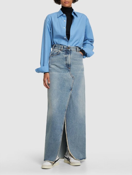 Auralee: High gauge sheer rib turtleneck top - women_1 | Luisa Via Roma