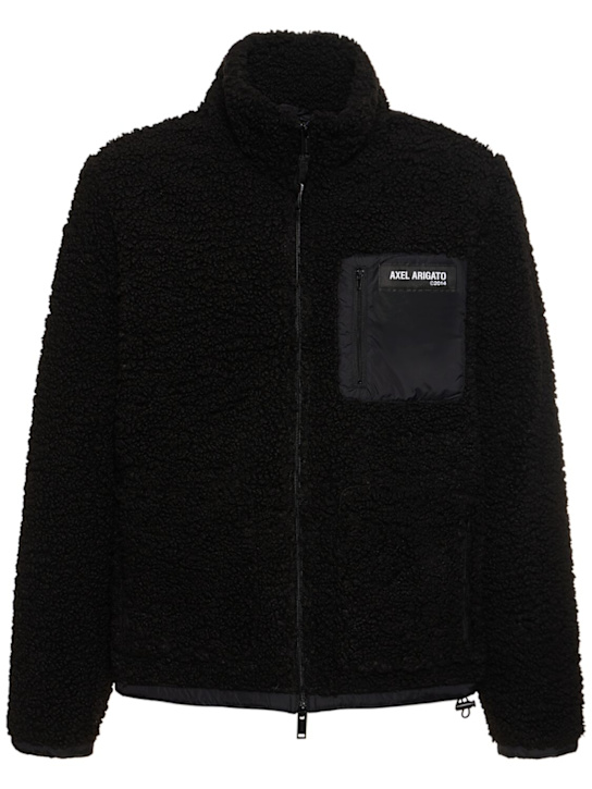 Axel Arigato: Billie tech fleece zip jacket - Black - men_0 | Luisa Via Roma