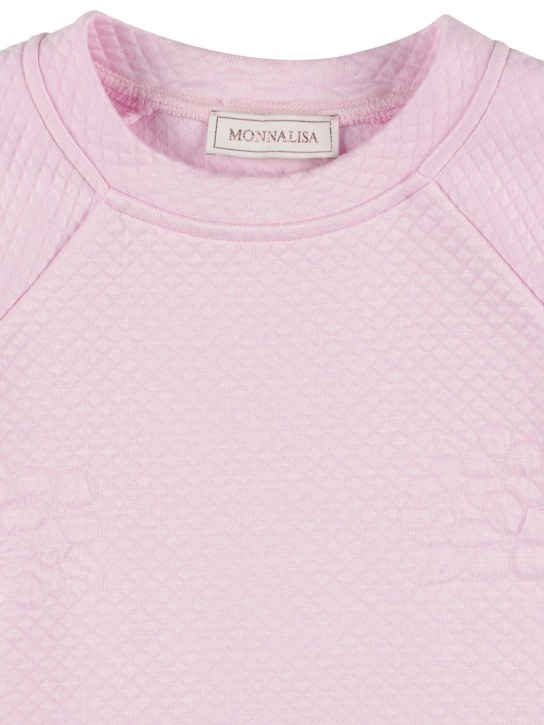 Monnalisa: Cotton & tulle dress - Pink - kids-girls_1 | Luisa Via Roma