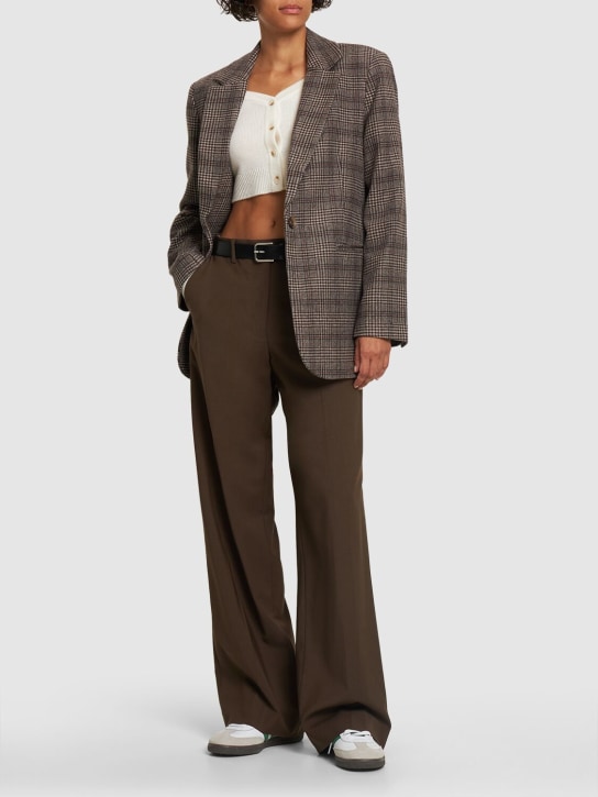Reformation: The Classic relaxed wool blend blazer - Brown/Multi - women_1 | Luisa Via Roma