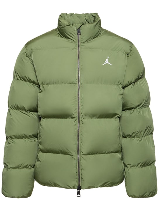 Nike: Jordan Essentials nylon puffer jacket - Sky J Lt Olive/ - men_0 | Luisa Via Roma