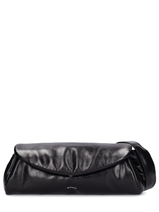 Jil Sander: Large Cannolo padded shoulder bag - Black - women_0 | Luisa Via Roma