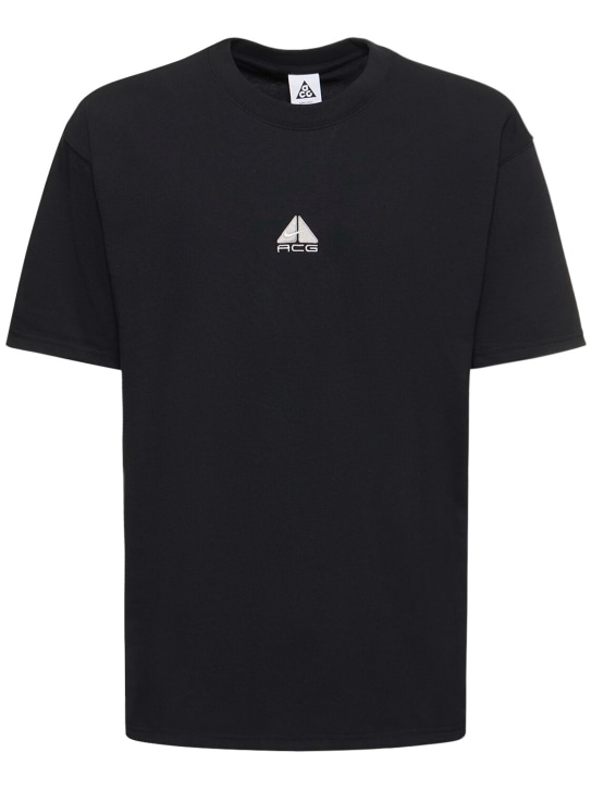Nike: Camiseta de algodón - Black/Lt Smoke - men_0 | Luisa Via Roma