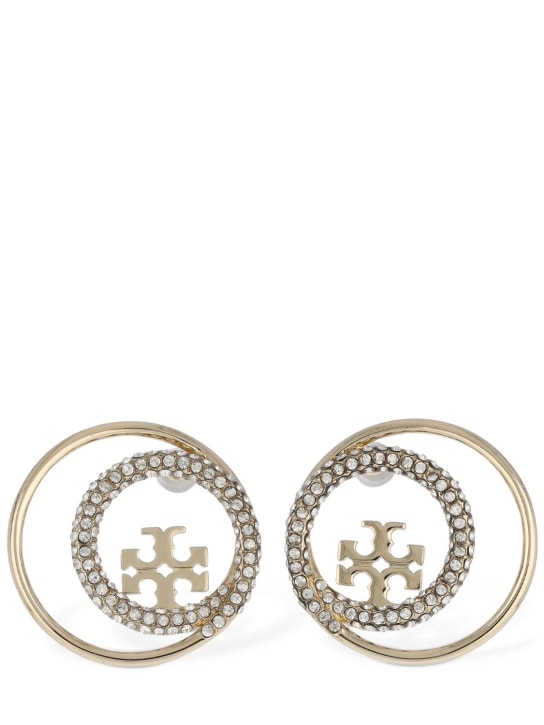 TORY BURCH｜JEWERLY (CRYSTAL LOGO CIRCLE STUD EARRING (5 Tory Burch Crystal Logo Circle Stud Earrings | Nordstrom