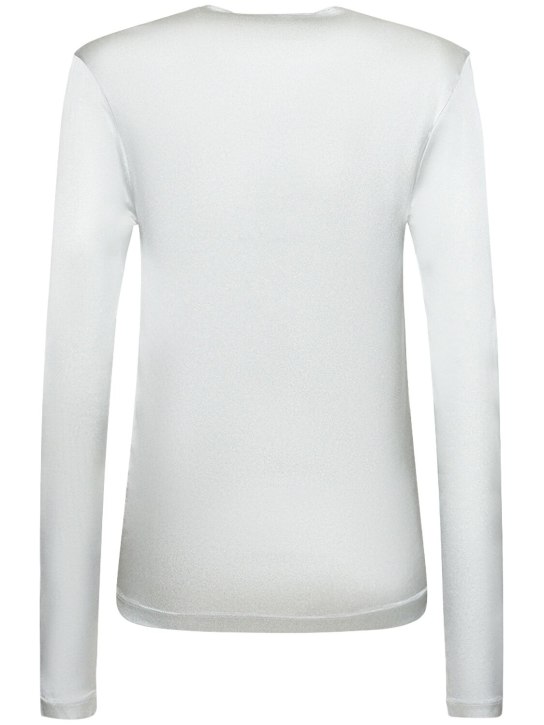 Y/PROJECT: Printed jersey long sleeve top - Multi/White - women_4 | Luisa Via Roma
