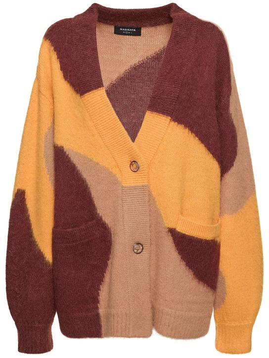 Nagnata: Lava羊毛&羊驼毛开衫 - 棕色/橙色 - women_0 | Luisa Via Roma
