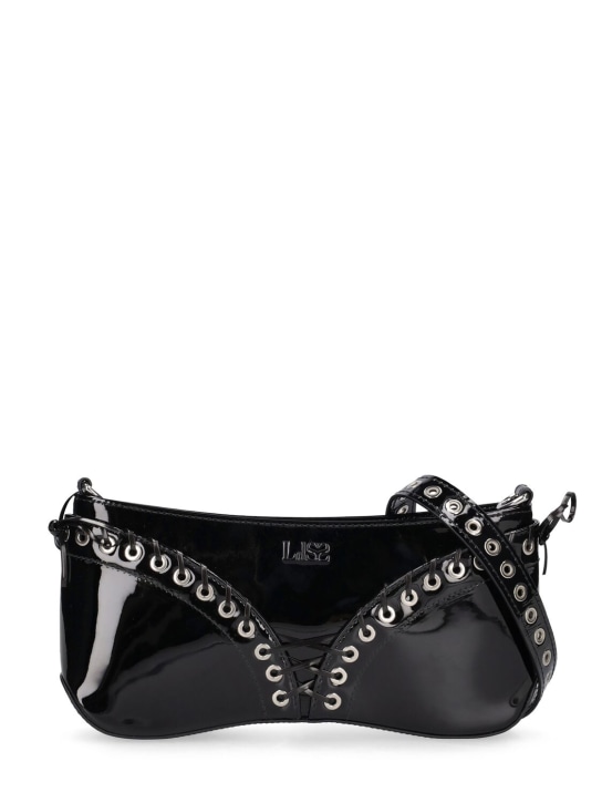 Ludovic de Saint Sernin: Cleavage patent leather shoulder bag - Black - women_0 | Luisa Via Roma