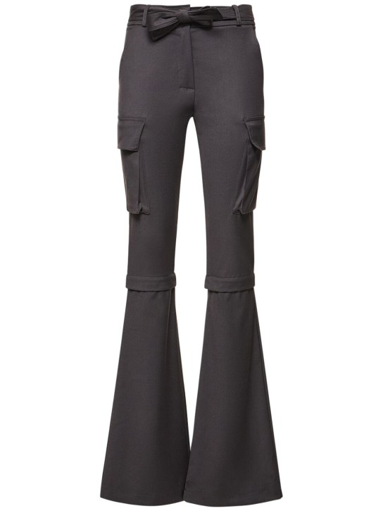 Andreadamo: Pantalones cargo de franela - Gris - women_0 | Luisa Via Roma