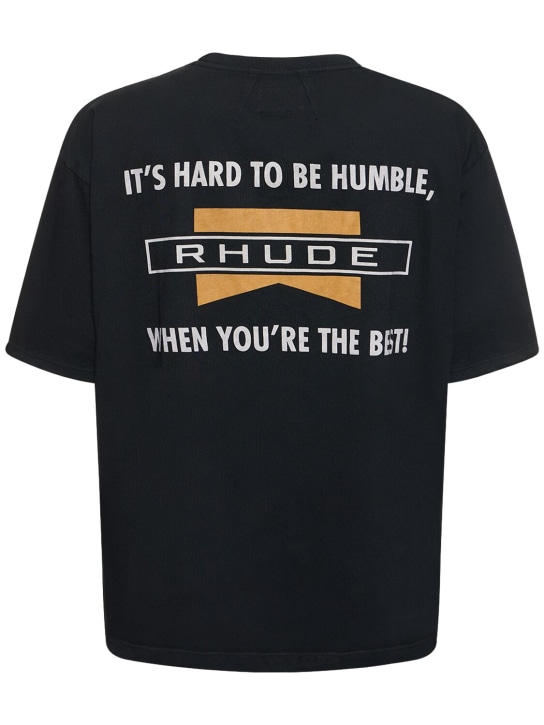 RHUDE: Hard To Be Humble印花T恤 - men_0 | Luisa Via Roma