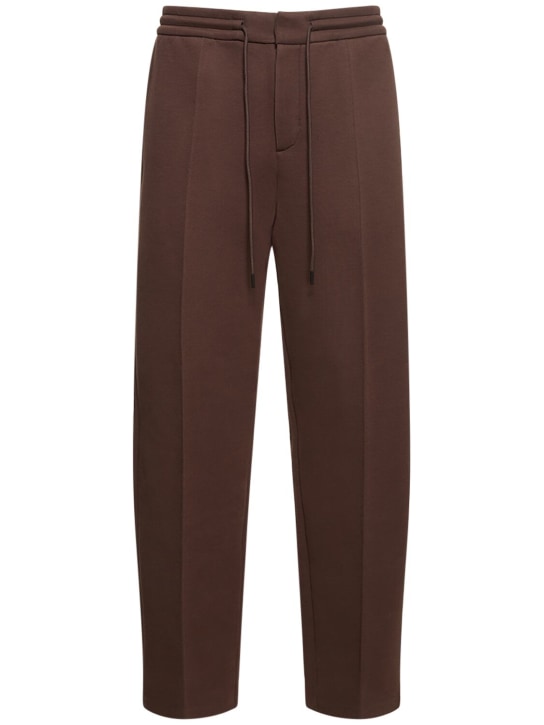 Nike: Pantalon ajusté en Tech Fleece - Baroque Brown - men_0 | Luisa Via Roma