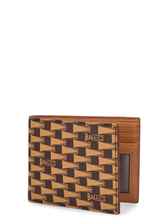 Bally: Brieftasche aus Leder mit Logodruck - Braun - men_1 | Luisa Via Roma