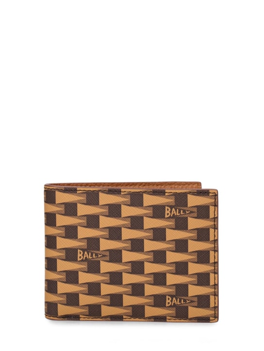 Bally: Brieftasche aus Leder mit Logodruck - Braun - men_0 | Luisa Via Roma