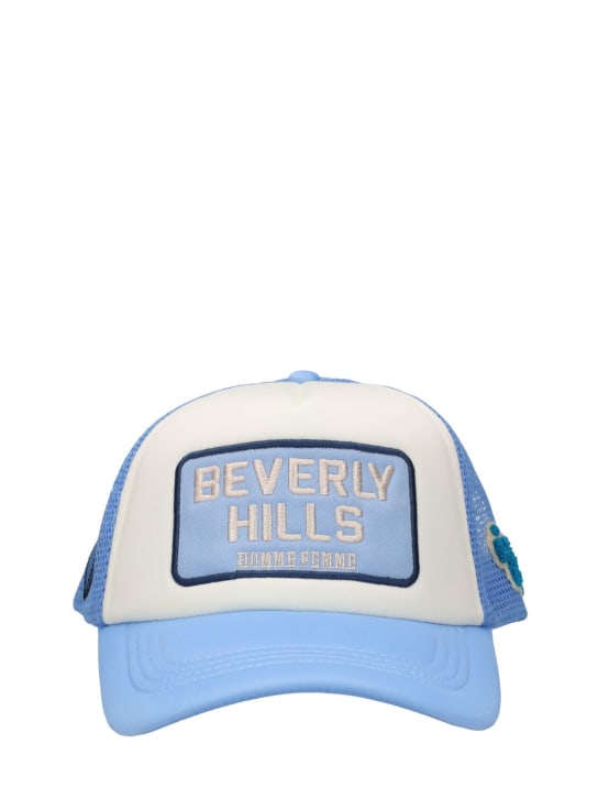 Homme+Femme: Beverly Hills cotton hat - Blue - men_0 | Luisa Via Roma