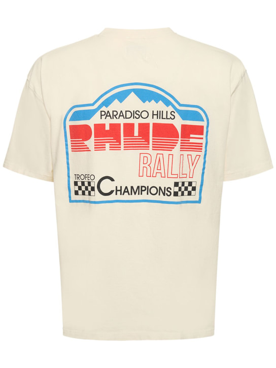 RHUDE: Paradiso Rally 프린트 티셔츠 - men_0 | Luisa Via Roma