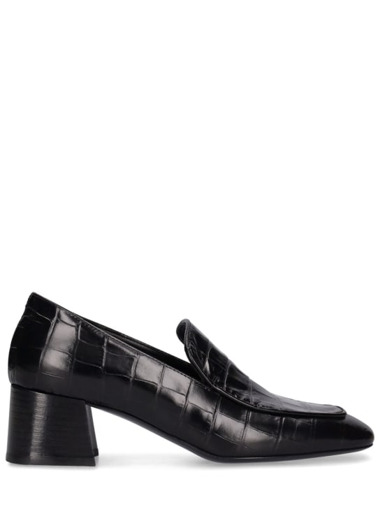Toteme: 55毫米The Block Heel皮革高跟鞋 - 黑色 - women_0 | Luisa Via Roma