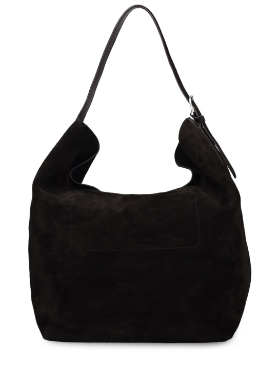 Toteme: Belted leather tote bag - Espresso - women_0 | Luisa Via Roma