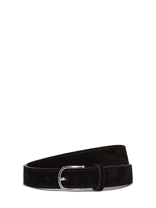 Toteme: Cintura sottile in camoscio 2.5cm - women_0 | Luisa Via Roma