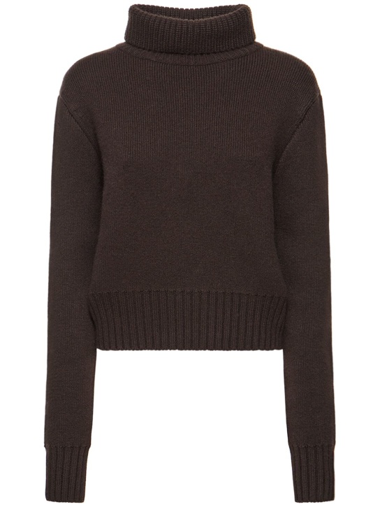 Khaite: Jovie cashmere turtleneck sweater - Kahverengi - women_0 | Luisa Via Roma