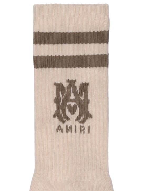 Amiri: MA stripe cotton blend stripe socks - men_1 | Luisa Via Roma