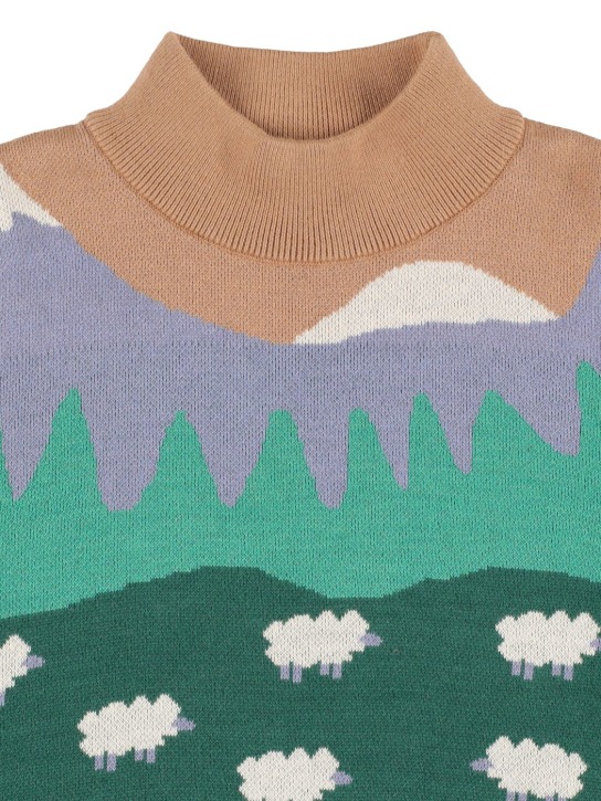 Tiny Cottons: Suéter de punto de algodón y lana - Multicolor - kids-boys_1 | Luisa Via Roma