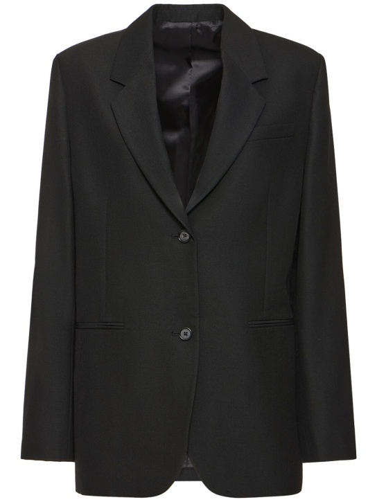 Toteme: Tailored suit wool blend jacket - Black - women_0 | Luisa Via Roma