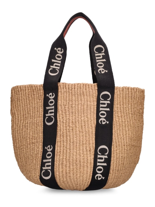 Chloé: Grand sac cabas en papier Woody - women_0 | Luisa Via Roma