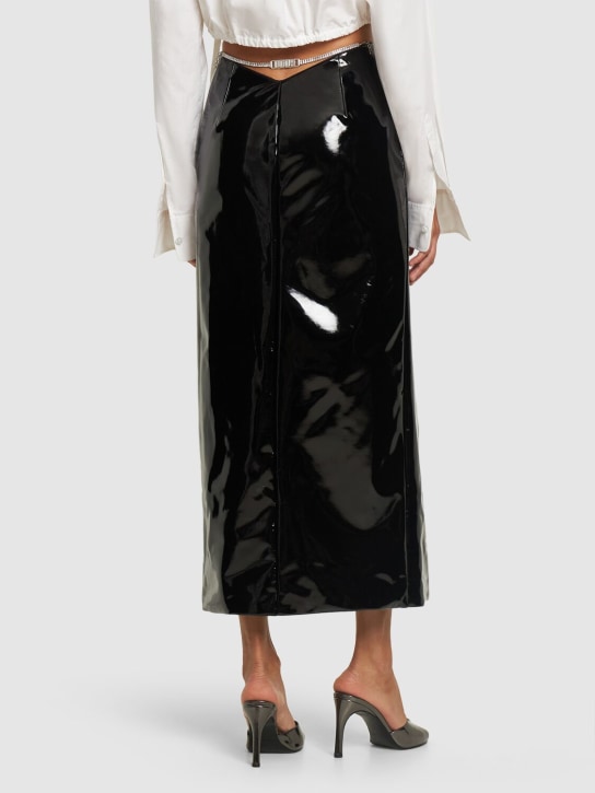 GCDS: Gonna in vinile / spacco laterale - women_2 | Luisa Via Roma