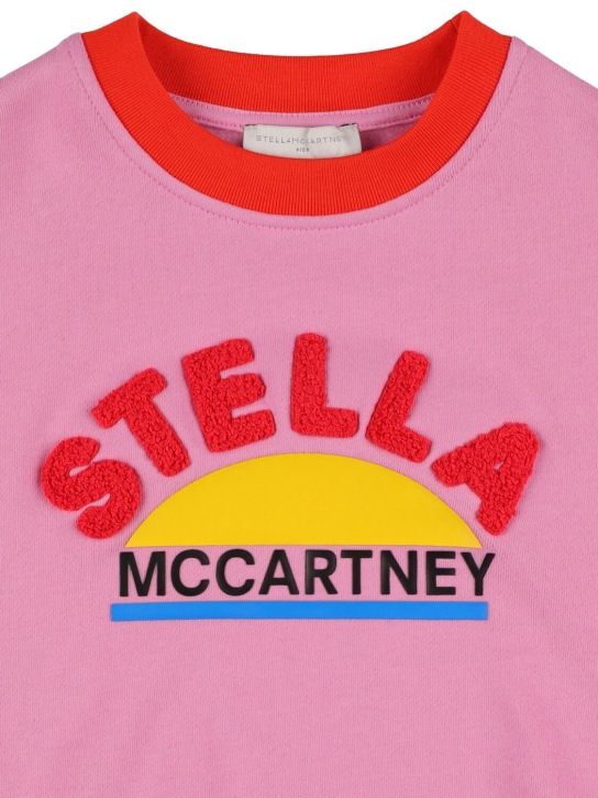 Stella Mccartney Kids: Organic cotton blend sweatshirt - Fuchsia - kids-girls_1 | Luisa Via Roma