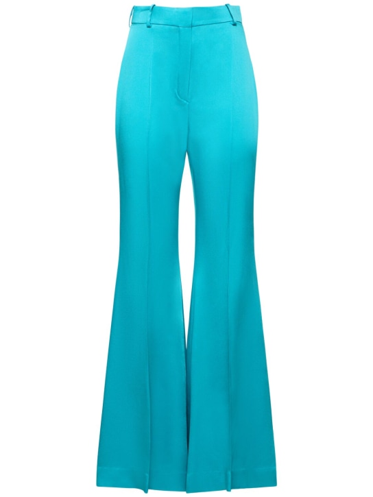 Nina Ricci: Hochtaillierte Hose aus Viskosecady - Blau - women_0 | Luisa Via Roma