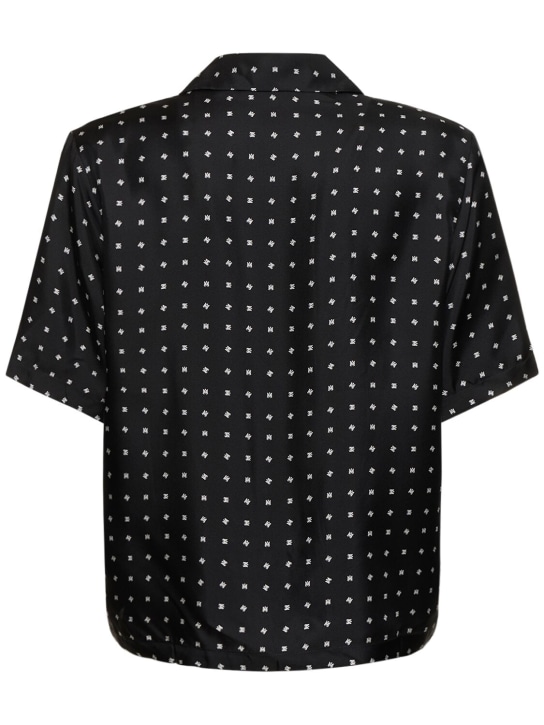 Amiri: MA silk twill short sleeve shirt - Black - men_3 | Luisa Via Roma