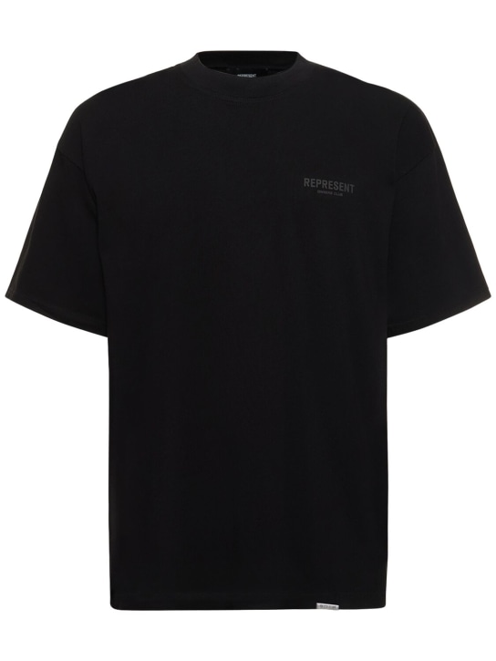 Represent: T-Shirt aus Baumwolle mit Owners Club-Logo - Reflective - men_0 | Luisa Via Roma
