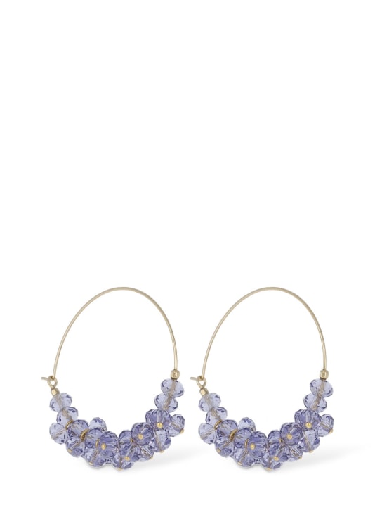 Isabel Marant: Polly glass hoop earrings - Lavender/Gold - women_1 | Luisa Via Roma