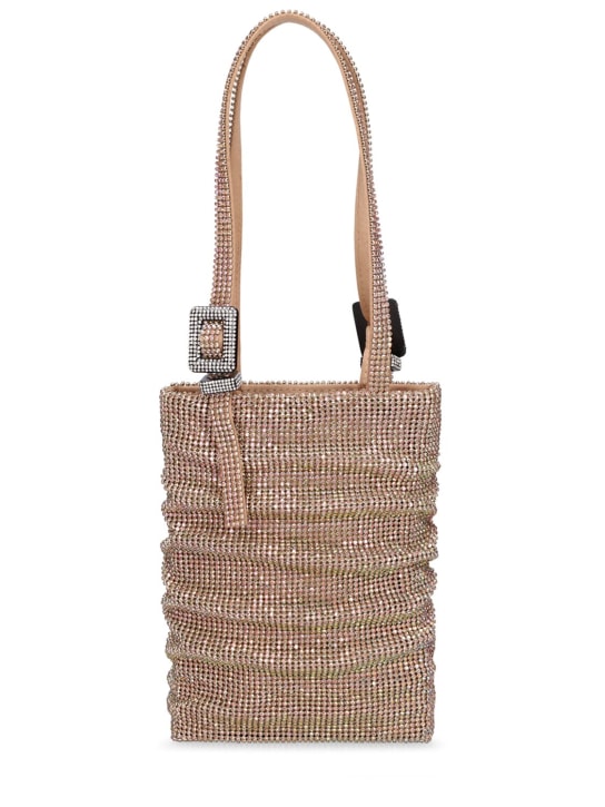Benedetta Bruzziches: Lollo La Petite mesh top handle bag - Golden Gun - women_0 | Luisa Via Roma