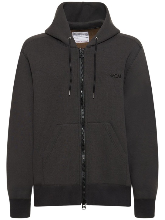 Sponge zip sweatshirt hoodie - Sacai - Men | Luisaviaroma