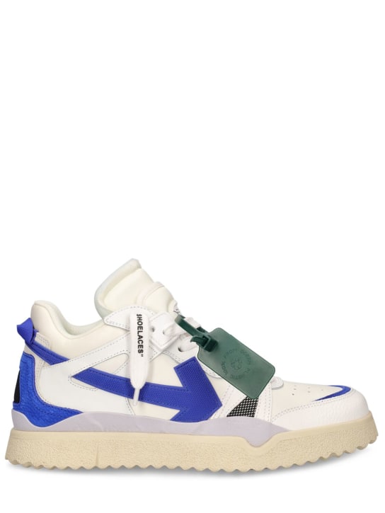 Midstop sponge leather sneakers - Off-White - Men | Luisaviaroma